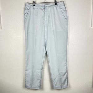 Puma Performance Golf Pants White Gray Herringbone Wicking DryCell Men 36x32